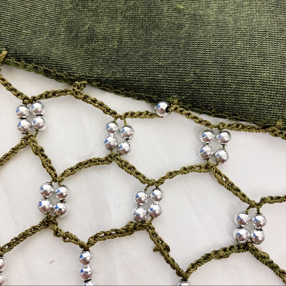 Vintage belly dancing skirt hip belt bedlah green - Picture 9 of 11